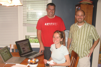 Stephen, Molly, and I launching the site htis morning.