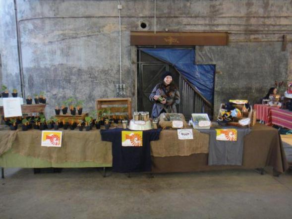 CSA member Sherri helps us out at Mill City Farmers Market's opening day
