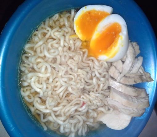 Ramen with grouse and soft-boiled eggs