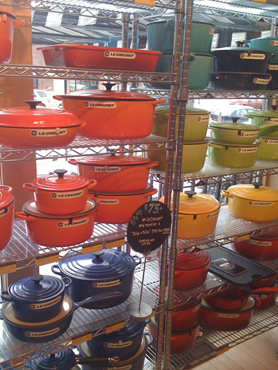 Le Creuset (in Red for Valentine's Day) at Cooks of Crocus Hill