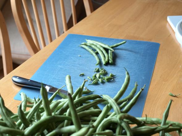 Prepping green beans