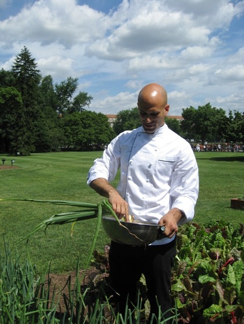 White house chef, gardener, food policy advisor, Sam Kass